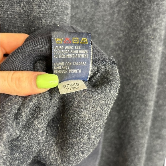 Vintage 90s Tommy Hilfiger Knit Half Zip Spellout Streetwear Sweatshirt XL - Picture 9 of 12